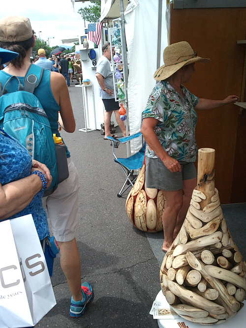 Sculptures at art show