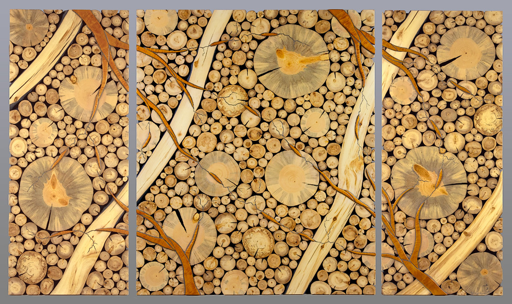 Wildwood Garden - Triptych