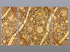 Wildwood Garden - Triptych
